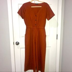 Cotton On • Burnt Orange Woven Jumpsuit